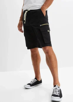 Stretch-Schlupf-Bermuda mit Cargotaschen, Regular Fit|bonprix Outlet