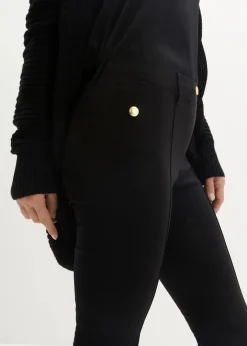 bonprix Bekleidung·Kleider|Hosen|Stretch-Schlupfhose aus fließendem Viskose-Mix schwarz