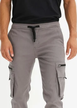 Stretch-Schlupfhose mit Cargotaschen, Regular Fit|bonprix Sale