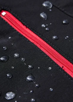 bonprix Outdoorbekleidung|Sportbekleidung|Stretch-Softshell-Hose mit Taschen, wasserabweisend schwarz