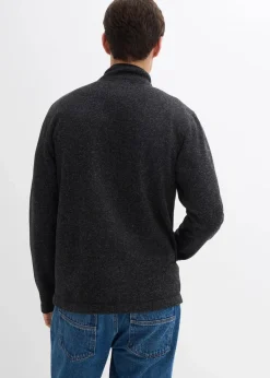 Strick-Fleecejacke mit praktischen Reißverschlusstaschen|bonprix Online