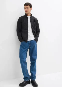 Strick-Fleecejacke mit praktischen Reißverschlusstaschen|bonprix Online