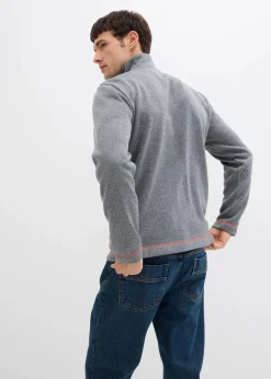 Strick-Fleecejacke mit praktischen Reißverschlusstaschen|bonprix