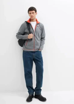 Strick-Fleecejacke mit praktischen Reißverschlusstaschen|bonprix