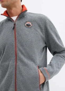 Strick-Fleecejacke mit praktischen Reißverschlusstaschen|bonprix