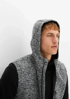 Strickfleece-Weste mit Kapuze|bonprix Sale