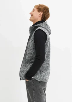 Strickfleece-Weste mit Kapuze|bonprix Sale