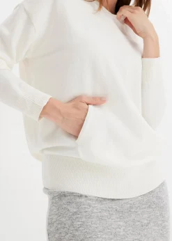 Strick-Hoodie mit Kängurutasche aus Viskose-Mix|bonprix Online