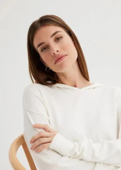 Strick-Hoodie mit Kängurutasche aus Viskose-Mix|bonprix Online