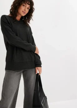 Strick-Hoodie mit Kängurutasche aus Viskose-Mix|bonprix New