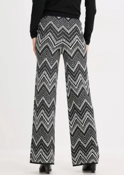bonprix Zweiteiler & Sets|Strick-Hose schwarz/weiß