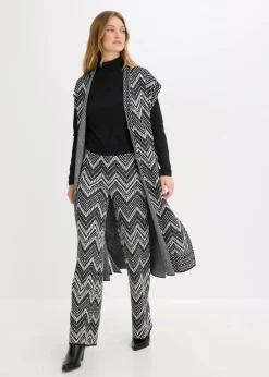 bonprix Zweiteiler & Sets|Strick-Hose schwarz/weiß