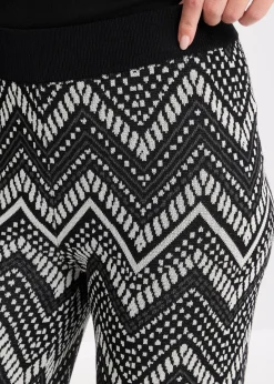 bonprix Zweiteiler & Sets|Strick-Hose schwarz/weiß