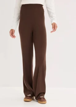 bonprix Bekleidung·Kleider|Hosen|Strickhose aus softem Viskose-Mix braun