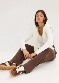 bonprix Bekleidung·Kleider|Hosen|Strickhose aus softem Viskose-Mix braun