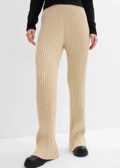 bonprix Bekleidung·Kleider|Hosen|Strickhose aus softem Viskose-Mix hellsand