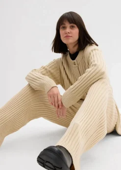 bonprix Bekleidung·Kleider|Hosen|Strickhose aus softem Viskose-Mix hellsand