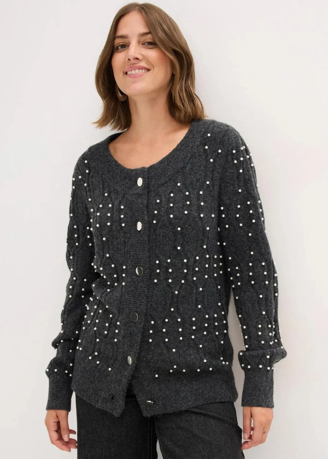 Strickjacke|bonprix Discount