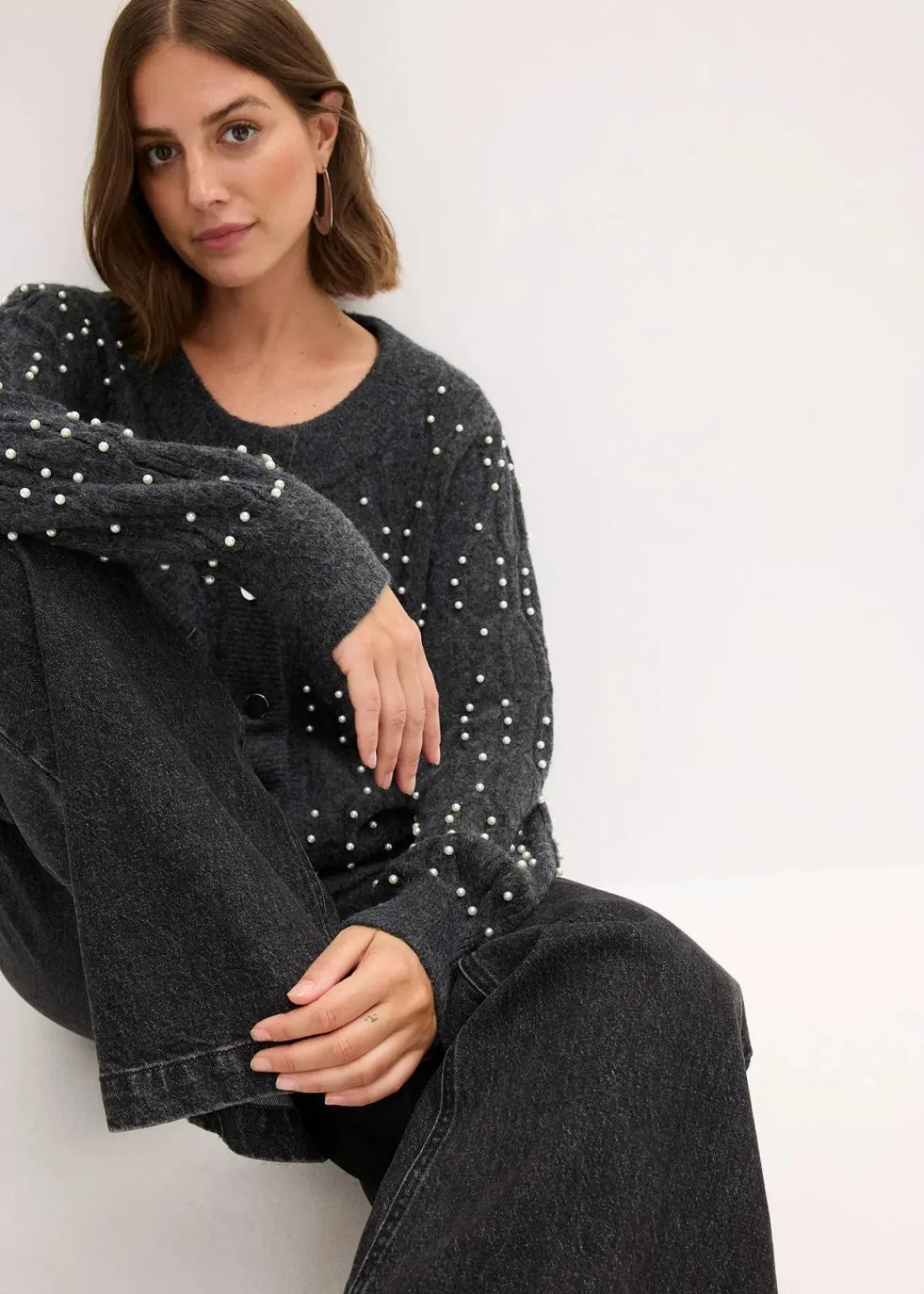 Strickjacke|bonprix Discount