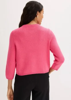 bonprix Bekleidung·Umstandsmode|Bekleidung·Jeans|Strickjacke aus Baumwolle pink