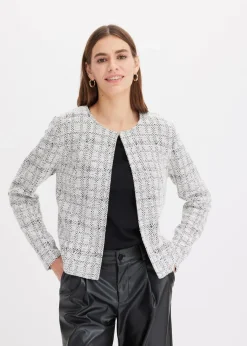 bonprix Bekleidung·Umstandsmode|Bekleidung·Jeans|Strickjacke aus Baumwoll-Mix schwarz/wollweiß