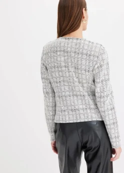 bonprix Bekleidung·Umstandsmode|Bekleidung·Jeans|Strickjacke aus Baumwoll-Mix schwarz/wollweiß