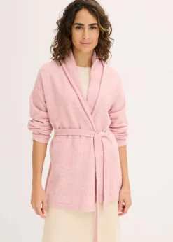 bonprix Bekleidung·Umstandsmode|Bekleidung·Jeans|Strickjacke aus flauschigem Hairy Knit aschrosa meliert