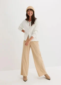 bonprix Bekleidung·Umstandsmode|Pullover & Strickjacken|Strickjacke aus reiner Baumwolle wollweiß