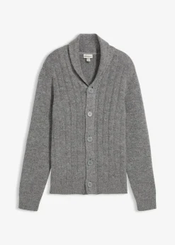 Strickjacke mit Rippenmuster|bonprix Discount