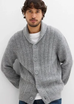 Strickjacke mit Rippenmuster|bonprix Discount