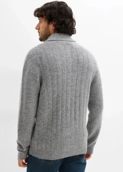 Strickjacke mit Rippenmuster|bonprix Discount