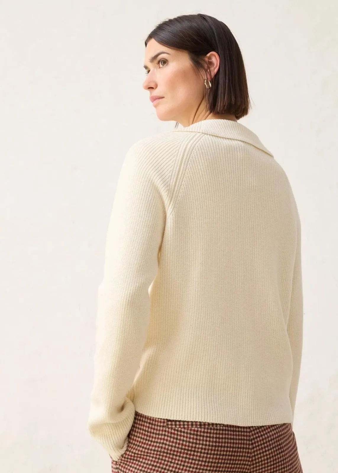 bonprix Pullover & Strickjacken|Strickmode|Strickjacke mit Wolle naturbeige