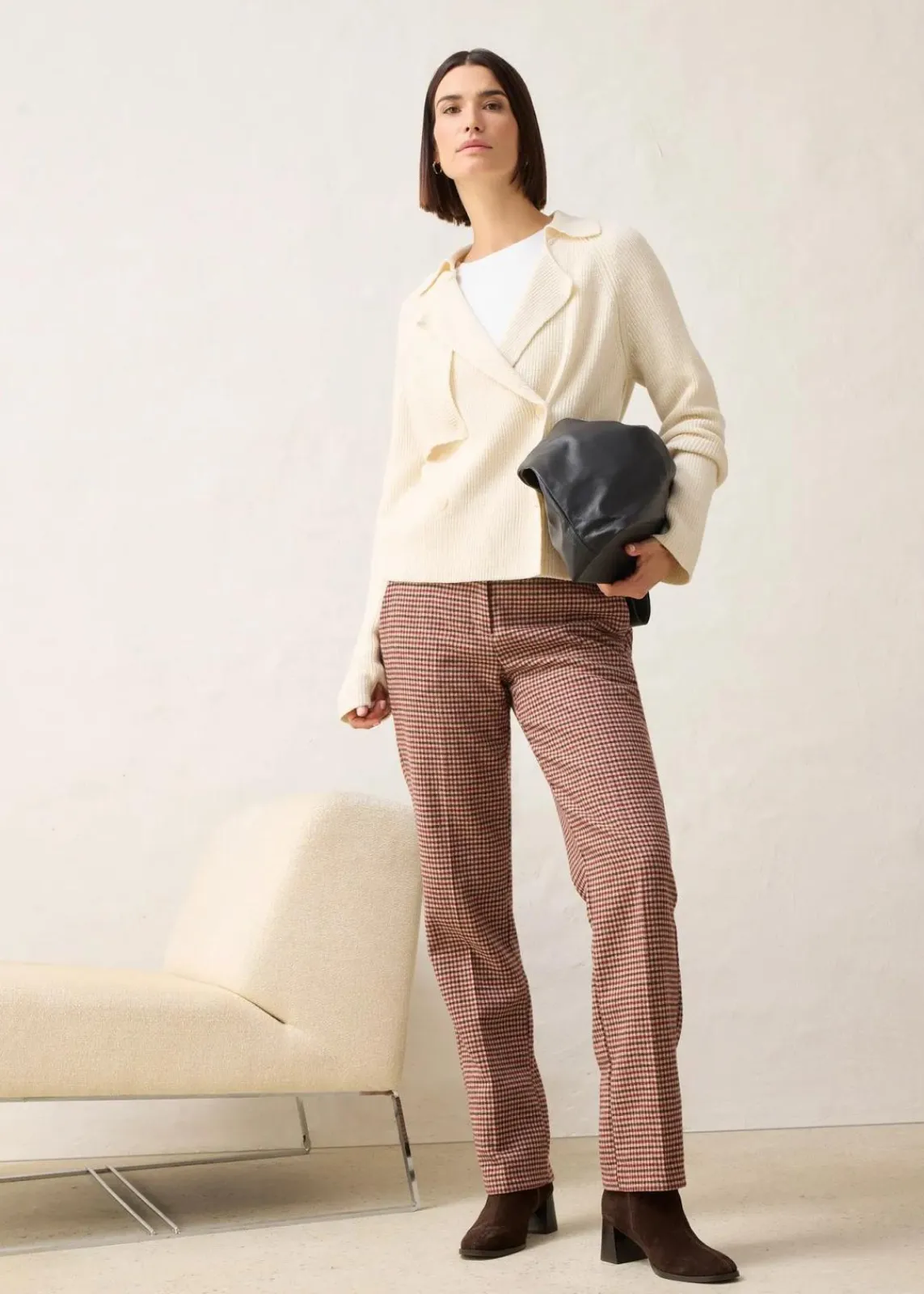 bonprix Pullover & Strickjacken|Strickmode|Strickjacke mit Wolle naturbeige