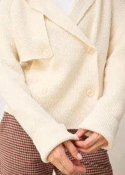 bonprix Pullover & Strickjacken|Strickmode|Strickjacke mit Wolle naturbeige