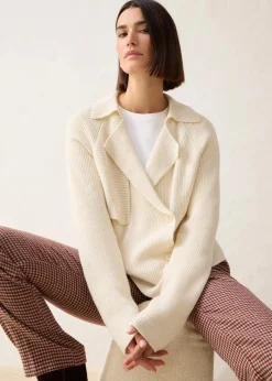 bonprix Pullover & Strickjacken|Strickmode|Strickjacke mit Wolle naturbeige