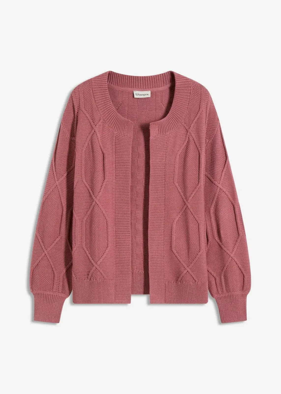 Strickjacke mit Zopfmuster|bonprix