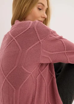 Strickjacke mit Zopfmuster|bonprix
