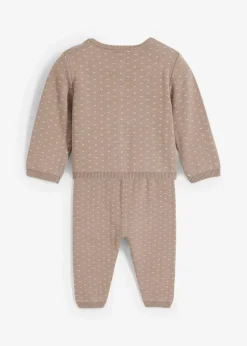 Strickjacke und Hose aus Baumwoll-Mix (2-tlg.Set)|bonprix Clearance