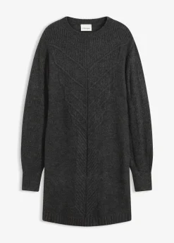 bonprix Bekleidung·Umstandsmode|Bekleidung·Pullover & Strickjacken|Strickkleid anthrazit meliert