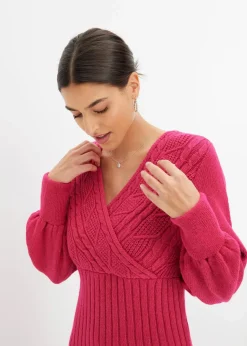 bonprix Bekleidung·Umstandsmode|Bekleidung·Pullover & Strickjacken|Strickkleid pink