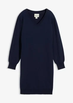 bonprix Mädchen 9-16 Jahre·Kleider & Jumpsuits|Strickkleid dunkelblau