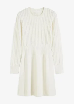 bonprix Bekleidung·Umstandsmode|Kleider|Strickkleid wollweiß