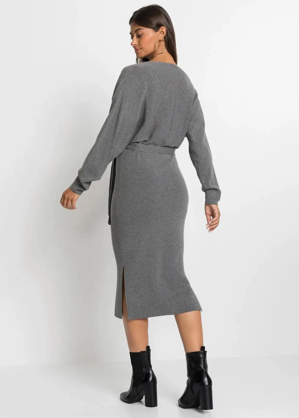 Strickkleid aus fließendem Viskose-Mix|bonprix Hot