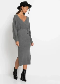 Strickkleid aus fließendem Viskose-Mix|bonprix Hot