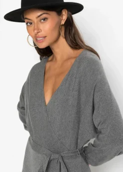 Strickkleid aus fließendem Viskose-Mix|bonprix Hot