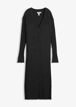 bonprix Bekleidung·Umstandsmode|Strickmode|Strickkleid aus Merinowolle anthrazit meliert