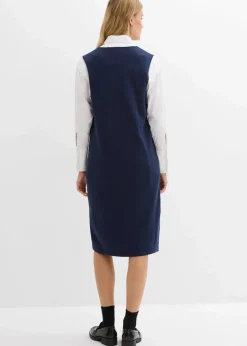 bonprix Bekleidung·Umstandsmode|Strickmode|Strickkleid aus reiner Baumwolle dunkelblau