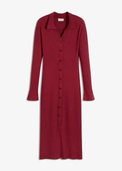 bonprix Bekleidung·Umstandsmode|Strickmode|Strickkleid aus softem Viskose-Mix pflaumenrot