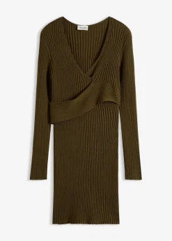 bonprix Bekleidung·Umstandsmode|Bekleidung·Pullover & Strickjacken|Strickkleid aus Viskose-Mix erdoliv