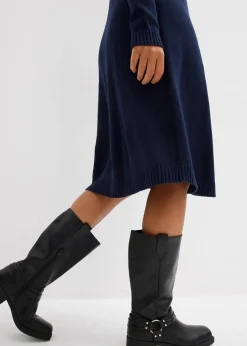 bonprix Bekleidung·Umstandsmode|Bekleidung·Röcke|Strickkleid in ausgestellter Form dunkelblau